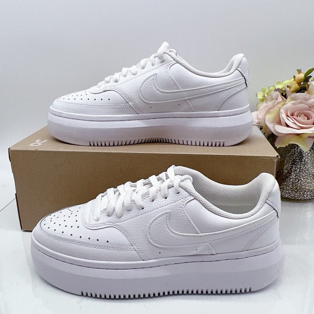 Nike Court Vision Alta LTR White Platform Sneaker Shoe DM0113-100 Womens US 12 - Picture 3 of 13